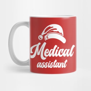 Medical Assistant Santa Hat White Text Mug